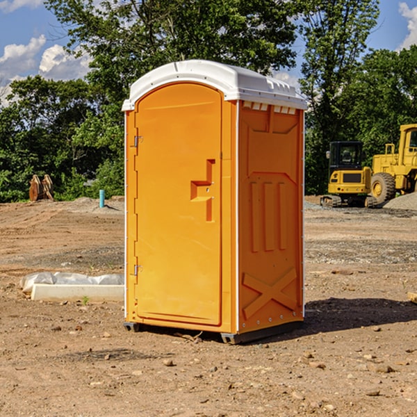 how often are the portable restrooms cleaned and serviced during a rental period in Felt Idaho